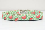 Checkered Watermelon Dog Collar