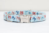 Red, White & Blue Bows Dog Collar