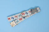 Red, White & Blue Bows Dog Collar