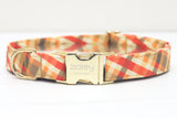Scarecrow Plaid Dog Collar