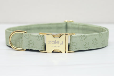Sage Pumpkins Dog Collar