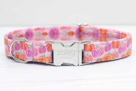 Purple/Pink/Orange Pumpkins Dog Collar