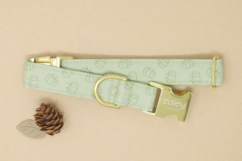Sage Pumpkins Dog Collar