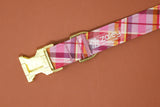 Annie Purple Plaid Dog Collar