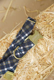 Navy Finley Plaid Dog Collar