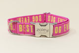 Pink Best Dog Ever Dog Collar