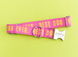 Pink Best Dog Ever Dog Collar