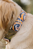 Orange and Black Tie Dye Dog Collar