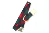 Red & Green Buffalo Plaid Flannel Dog Collar