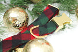 Red & Green Buffalo Plaid Flannel Dog Collar