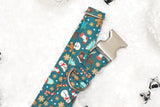 Teal Gingerbread Dog Collar