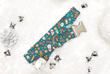 Teal Gingerbread Dog Collar