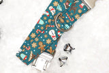 Teal Gingerbread Dog Collar
