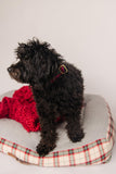 Red & Green Buffalo Plaid Flannel Dog Collar