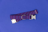 Red, White and Blue Stripes Dog Collar