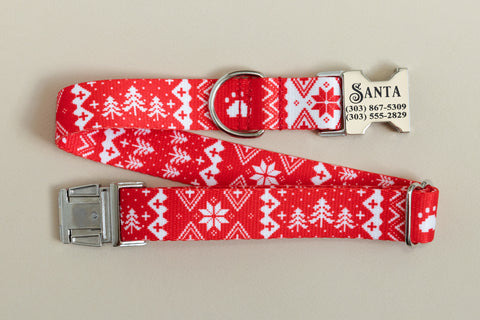 The Candy Cane Nordic Endurance Dog Collar