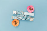 Light Blue & White Plaid Dog Collar