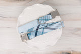 Light Blue & White Plaid Dog Collar