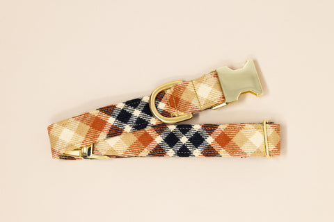 Ember Flannel Plaid Dog Collar