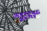 Purple and White Bones Dog Collar