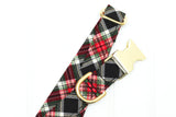 Black Classic Christmas Plaid Dog Collar