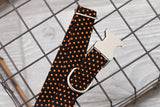 Black and Orange Polka Dots Dog Collar