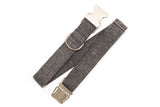 Charcoal Herringbone Flannel Dog Collar