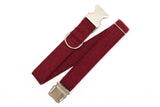Burgundy Herringbone Flannel Dog Collar