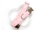 Light Pink Hearts Valentines Dog Collar