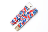 Red, White & Blue Tie Dye Dog Collar