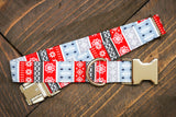 Christmas Dog Collar, Nordic Stripe Dog Collar, Red Snowflake, Mint Snowflake, Dog Lover Gift, Pet, Dog Stocking Stuffer, Puppy Collar