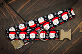 Santa Dog Collar, Christmas Dog Collar, Snowflake Dog Collar, Santa Clause, Dog Lover Gift, Pet, Dog Stocking Stuffer, Puppy, Metal Hardware