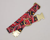 Any 1" wide size - Red, Navy, Gold Patriotic - Gold Buckle