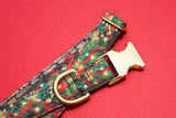 The Christmas Garland Fabric Dog Collar