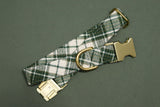 Nutmeg Plaid Flannel Dog Collar