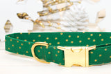 Green Stars Dog Collar