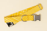 Yellow Plaid Dog Collar