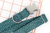 Charcoal Mini Hearts Valentines Dog Collar