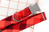 Buffalo Plaid Valentines Dog Collar