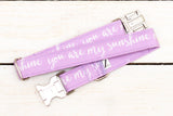 You are my Sunshine Dog Collar - Purple
