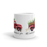 Christmas Truck White glossy mug