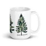Evergreen Forest White glossy mug